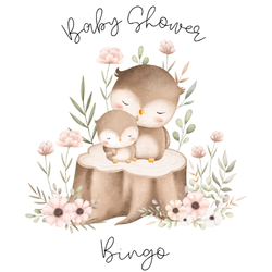 Baby Shower Bingo - Mommy & Baby Woodland Animals