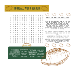 Football Printables Pack — Coloring Pages & Tape the Ball on the Field Game
