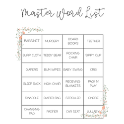 Baby Shower Bingo - Mommy & Baby Woodland Animals
