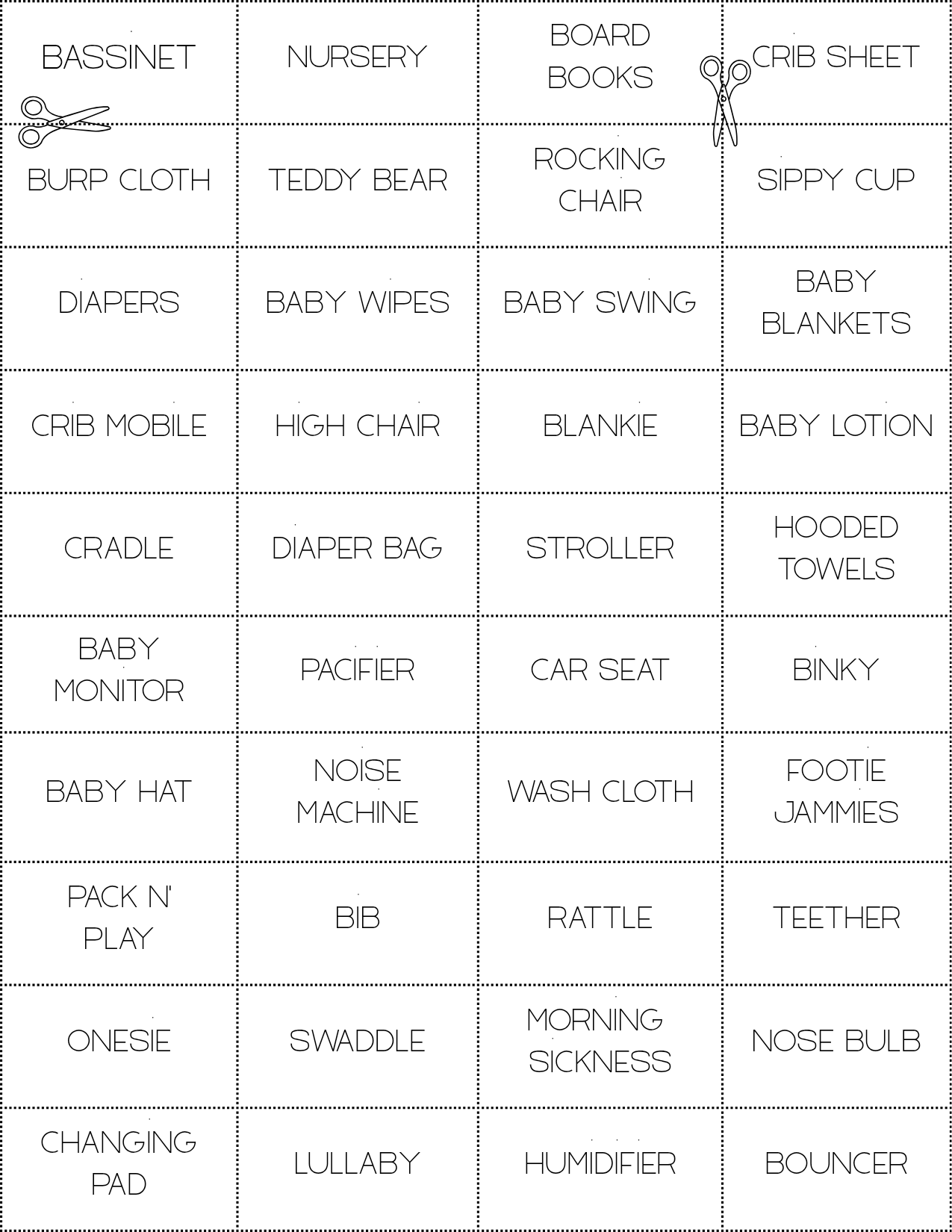 Baby Shower Bingo — Neutral Baby Animals & Balloons Watercolor | 25 Unique Cards