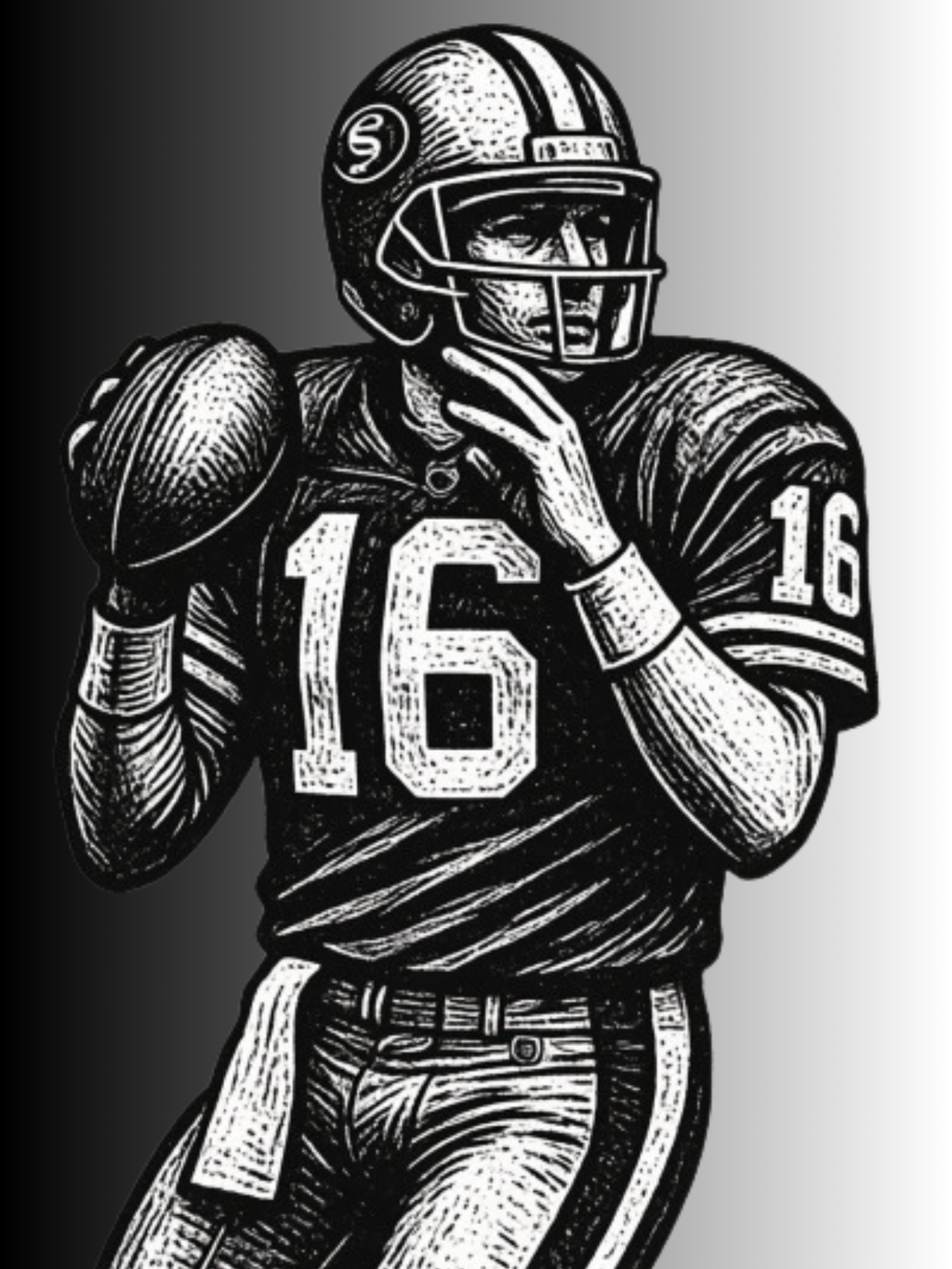 Joe Montana Football Poster Bundle – All 4 Gradient Designs | NFL Fan Gift | Printable Wall Art 18x24