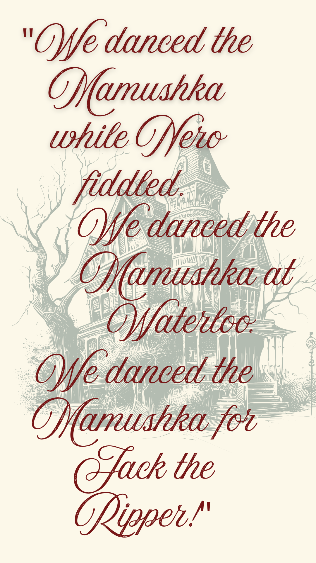 "Mamushka!" — Addams Family Phone Wallpaper