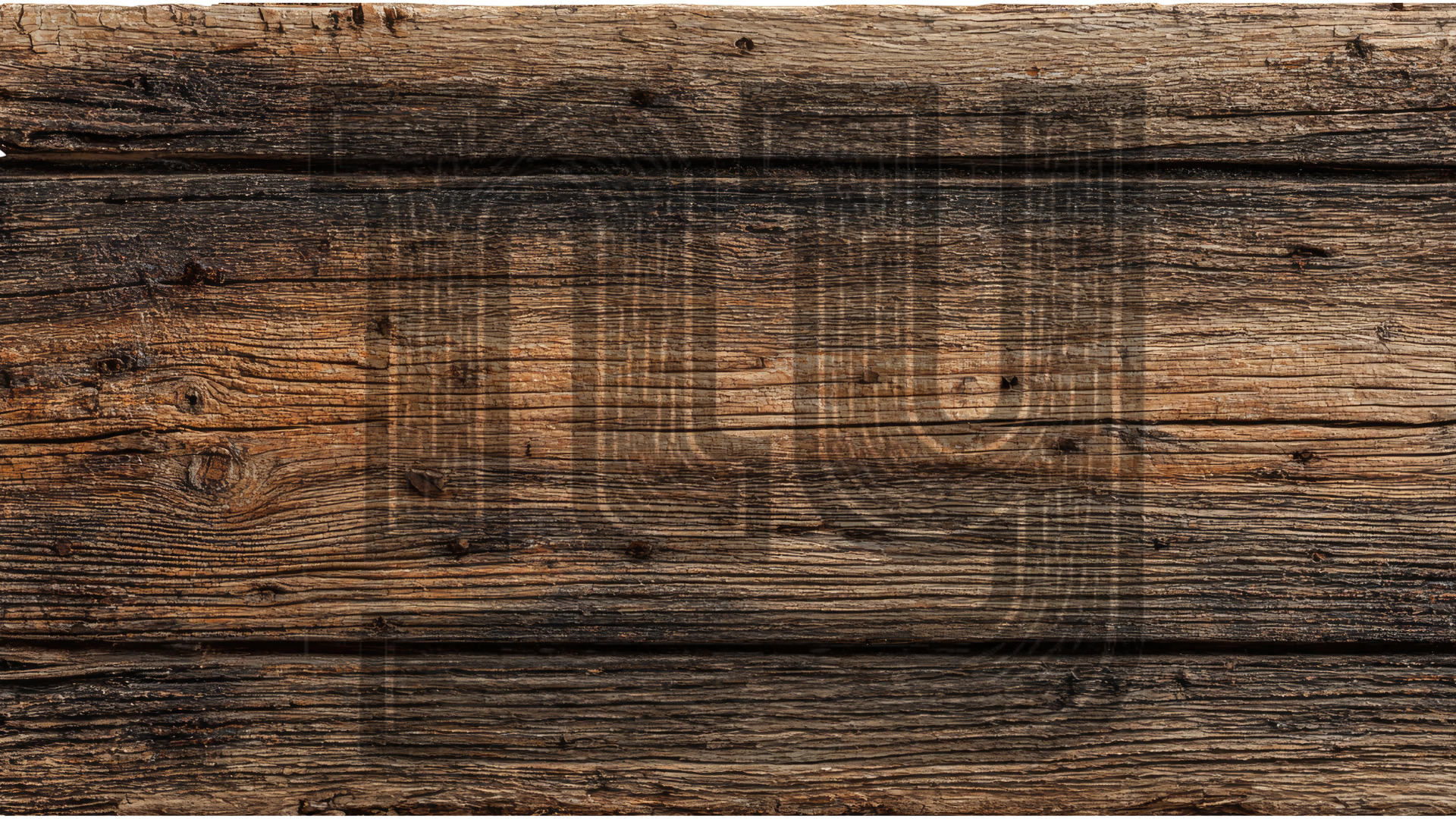 Rustic dark brown wooden plank texture background with visible grain, knots, and horizontal seams.