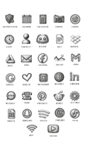 32 Icon Mockup with Etched symbols 