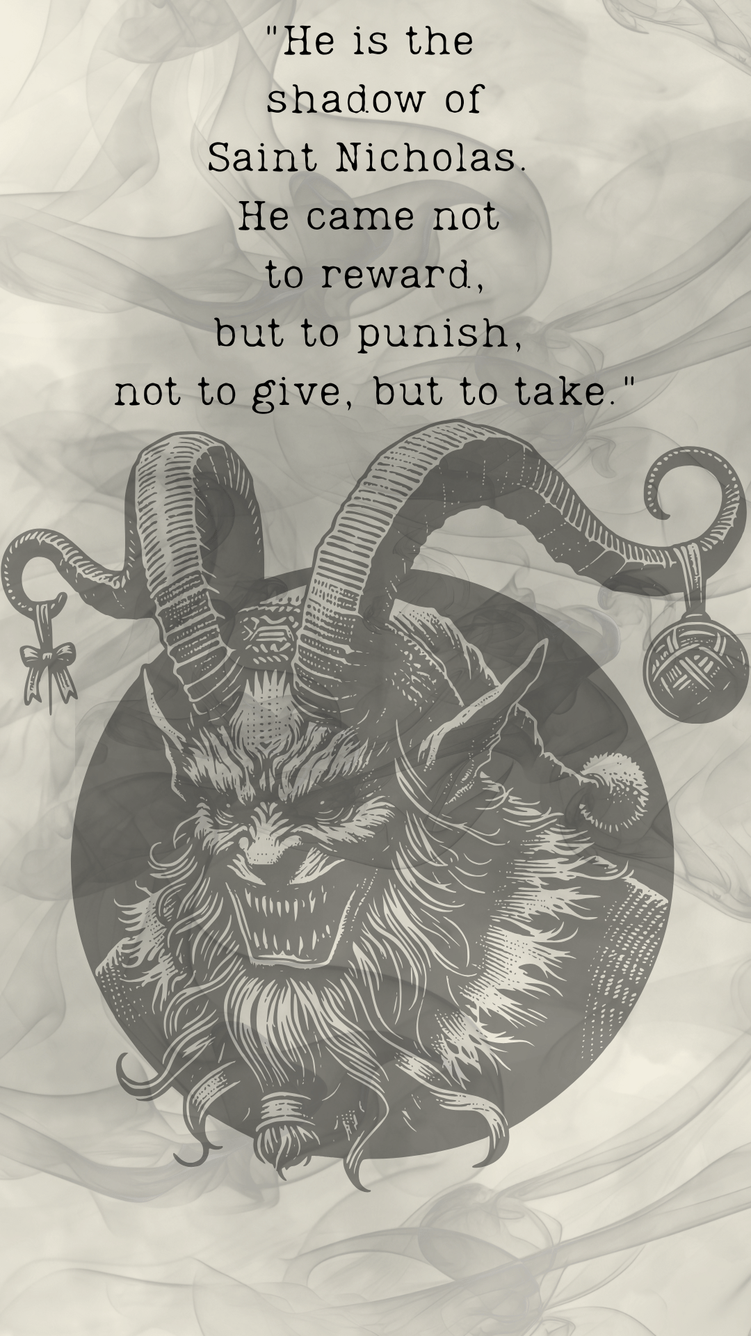 "He Came Not to Reward, But to Punish" — Krampus Phone Wallpaper