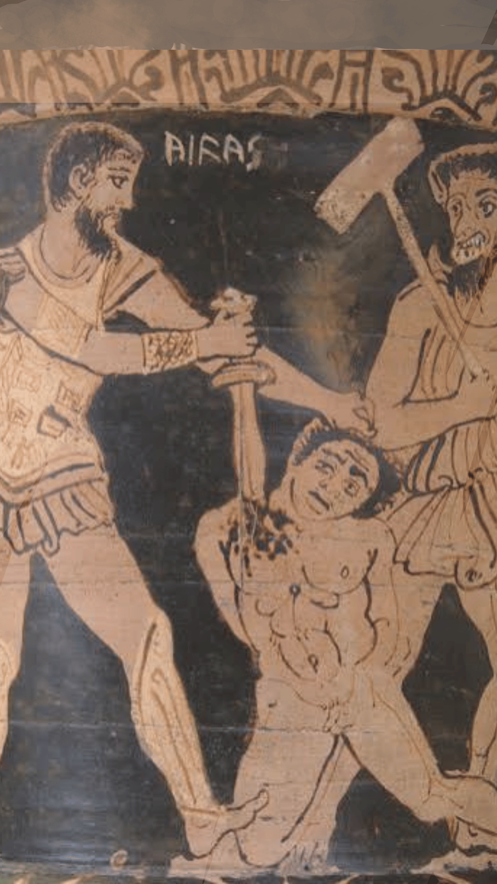 Aita & the Etruscan Demoness of Death — Ancient Mythology Phone Wallpaper