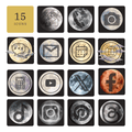 Moon Phase App Icon Set — 15 Halloween Phone Icons | Instant Download