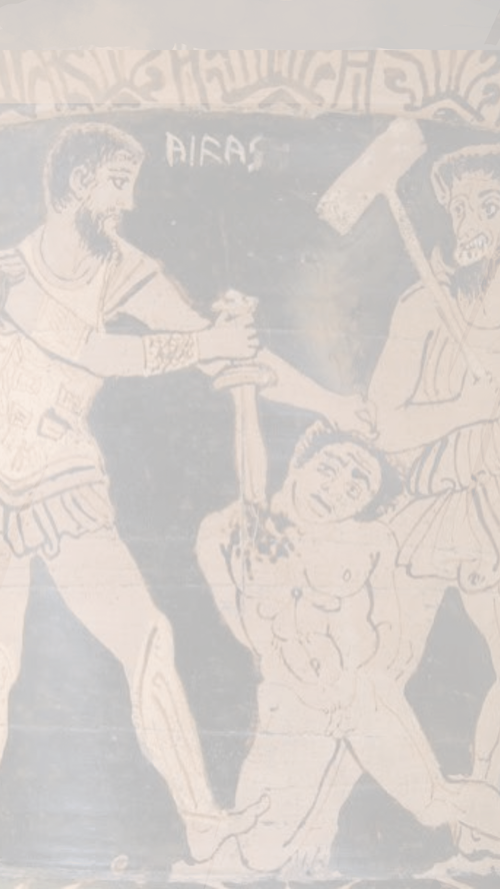 Aita & the Etruscan Demoness of Death — Ancient Mythology Phone Wallpaper