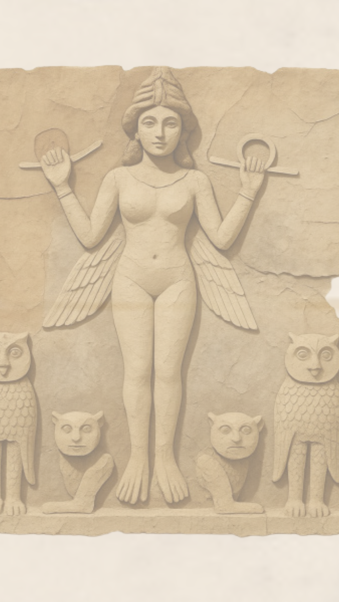 "I Shall Make the Dead Rise and Eat the Living!" — Mesopotamian Queen of the Dead Phone Wallpaper