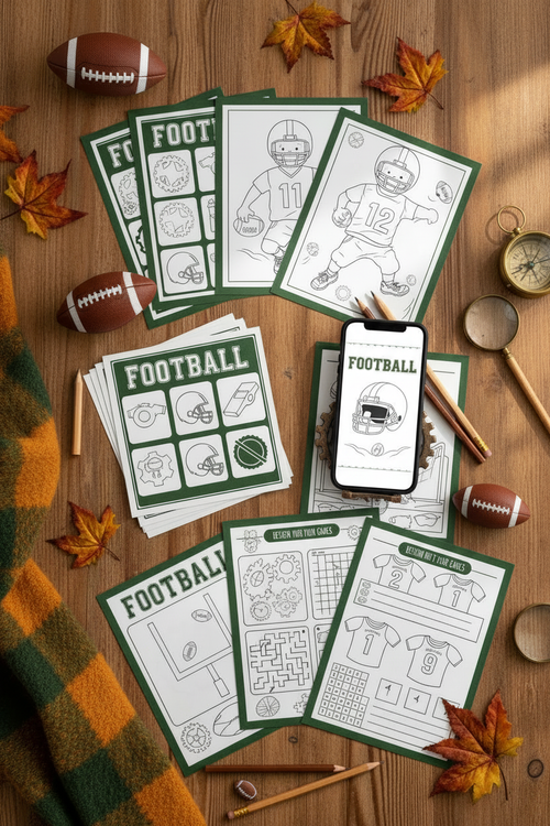 Football Games with Phone Mockup